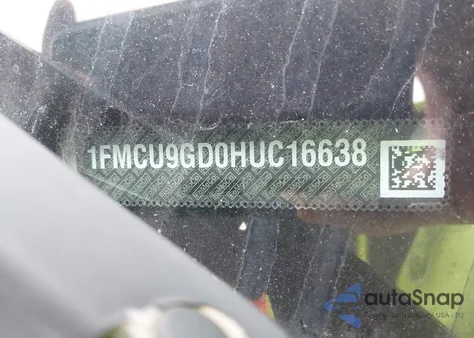 2017 Ford Escape Se z USA, uszkodzony, nr VIN 1FMCU9GD0HUC16638